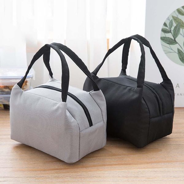 

portable lunch bag new thermal insulated lunch box tote cooler handbag bento pouch dinner container school storage bags, Blue;pink