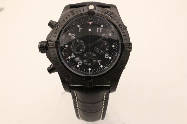 

2020 classic brand men quartz time all black watch sapphire mirror leather strap the avengers series 1884 watch ing, Slivery;brown