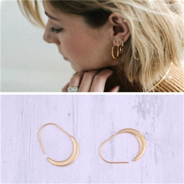 

love jewelry geometry irregular metal earring for women gold color stainless steel classic fashion earrings jewelry party gif, Golden;silver