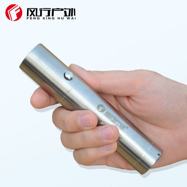 

stainless steel q5. middle switch light flashlight long s waterproof 18650 charge quality goods