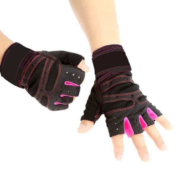 

non-slip half finger exercise gloves for men and women lifting wrist ridding workout gloves, Black
