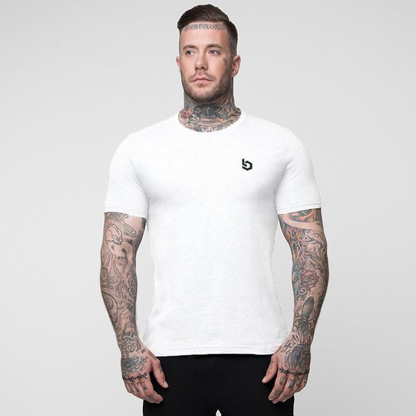 

sports fitness short sleeve men's t-shirt running training clothes men's wear, Black;blue