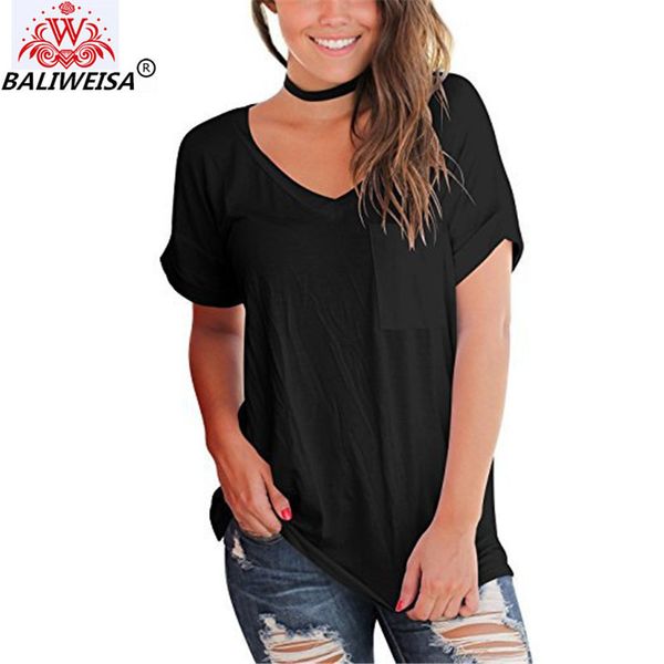 

short sleeve t-shirt 2019 new women summer v-neck t shirts casual basic tee shirt solid loose tee camiseta mujer plus size, White