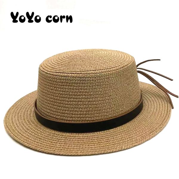 Yoyocorn Summer Women Straw Hat Beach Men Sun Hat Casual Panama