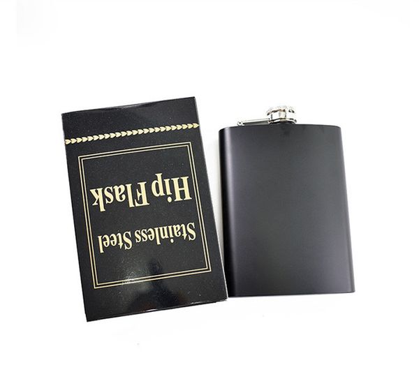 

matt black 6oz 8oz liquor hip flask screw caps tainless steel wine pot russian portable wine pot,laser welding,,personalized logo free