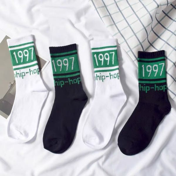 

fashion socks men's middle tube eu/us summer street fashion brand pure cotton socks hip hop basketball men's socks sweat absorptio, Black