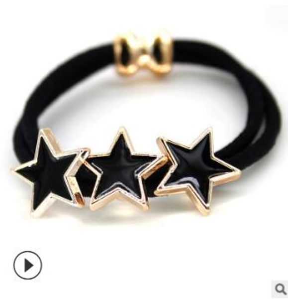 

360pcs/lot diy multi pentagram peach heart hair band high resilience cartoon rubber bands hair styling tools accessories ha839, Brown