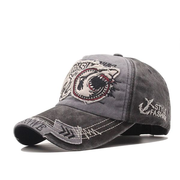 

new cotton men baseball cap for women snapback hat shark embroidery bone caps gorras casual casquette men baseball hats, Blue;gray