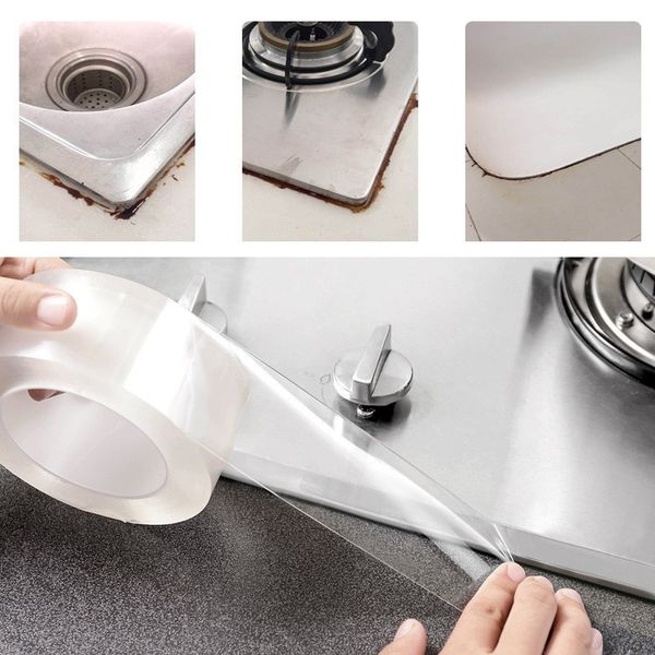 

self adhesive kitchen tape ceramic sticker waterproof anti-moisture sticker bathroom wall corner line sink transparent stickers