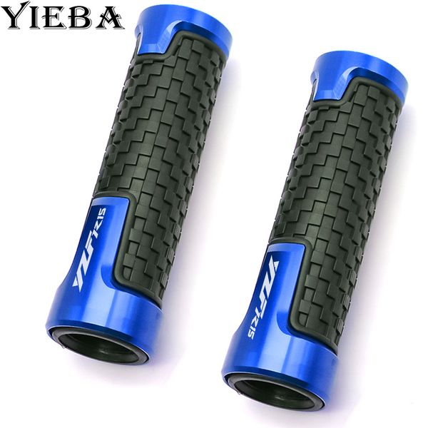 

for yamaha yzfr15 yzf r 15 2008-2014 7/8" motorcycle handlebar hand grips cnc rubber gel grip universal red blue black gray