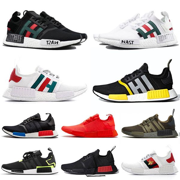 

brand sneakers nmd r1 nast primeknit luxury white bee black designer mens running shoes atmos red marble thunder tri-grey womens trainers