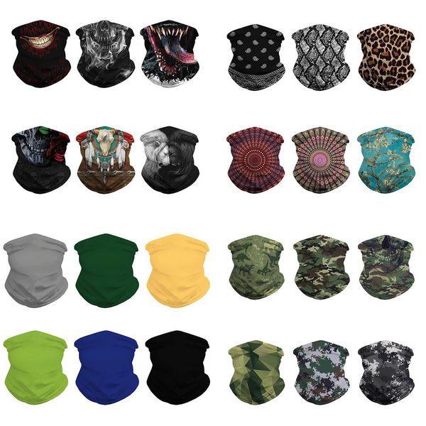 

2020 3d sport neck skull bicycle scarf bandanas animal face mask headband bandana headwear ring scarf bicycle balaclava