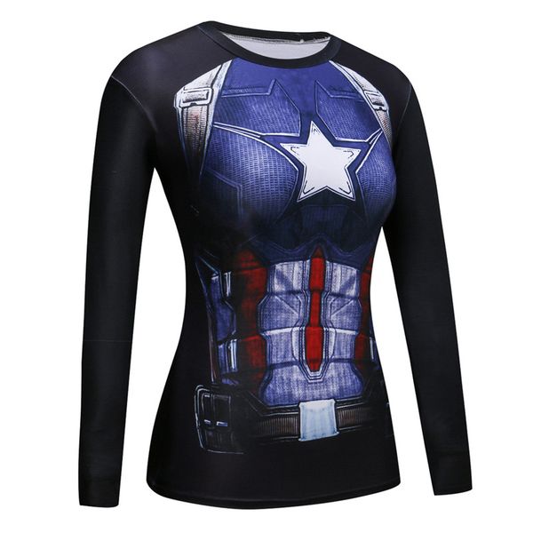 

high elastic sport t shirt women gym yoga long sleeve tshirt compression shirt sports fitness yoga tee camisetas mujer, White;red