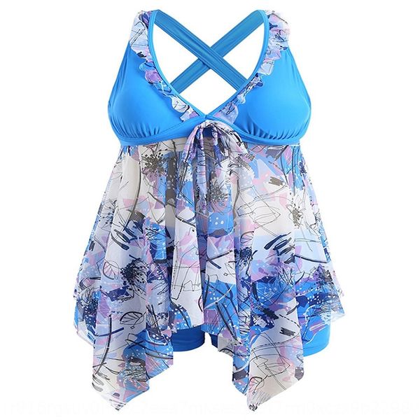 

women's high swimsuit shoulder strap shoulder strap waist split printed swimsuit back cross straps, White;black