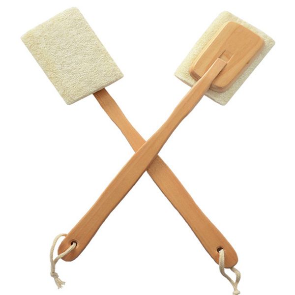 

природные люфой губка для чистки ванны прочные деревянные ручки для душа body