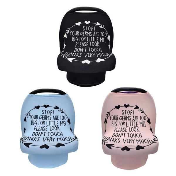 

soft breathable stretchy shopping cart stroller cover nursing cover breastfeeding scarf with safety warning baby car seat covers