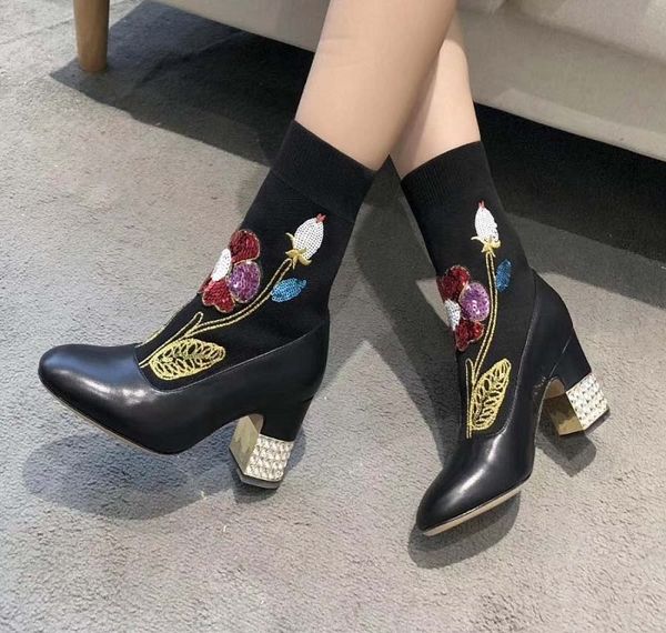 

dhl)woman designer boots martin desert boot flamingos love arrow medal 100% real leather coarse size eu35-40 with box yg3811, Black