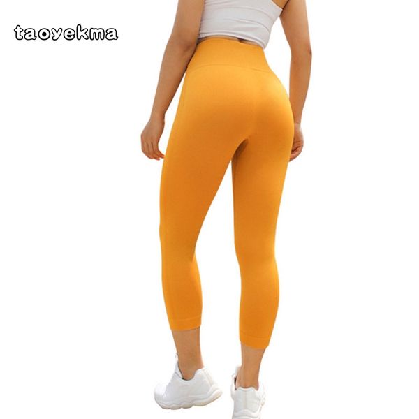 

2019 yellow high waist seamless yoga pants tights breathable stripes running yoga pants hip push up gym fitness leggings, White;red