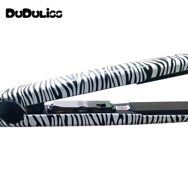 

professionals ceramic flat iron beauty print color hair straightener, Black