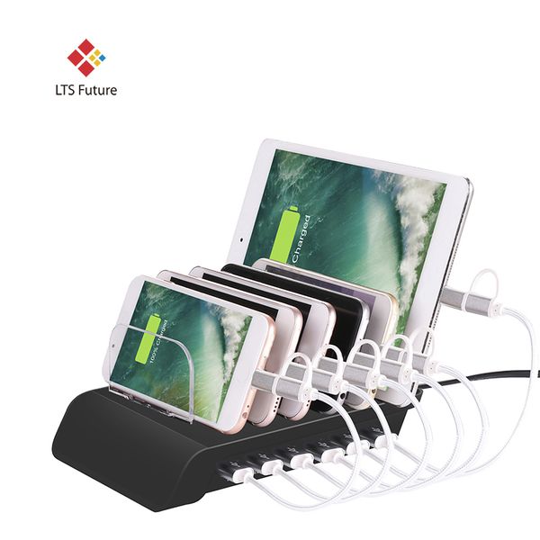 

fast multi-port charging dock station, 6 ports usb deskcharger station, power adapter for all phone, tablet, watch etc