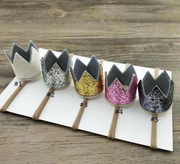 

дети baby tiaras принцесса королева корона ленты для волос украшения рождество день рождения шляпа лента для волос головной убор дети детски, Slivery;white