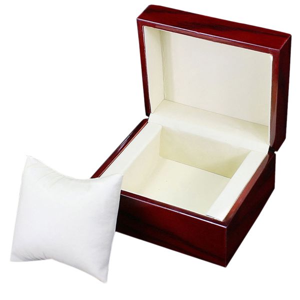 

single wooden watch box wine red watch storage box gift display cabinet mechanical gift, Black;blue