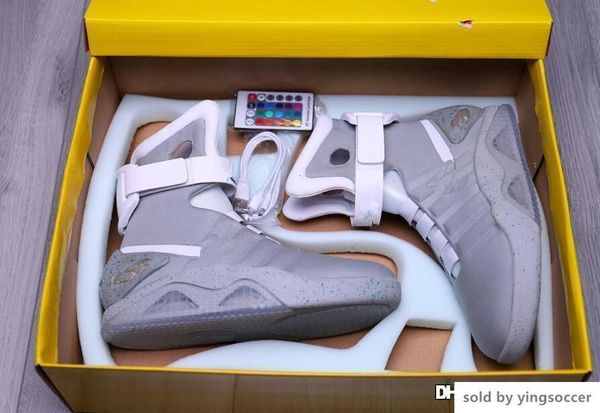 

automatic laces air mag sneakers marty mcfly s led shoes back to the future glow in the dark gray boots mcflys sneakers with qu