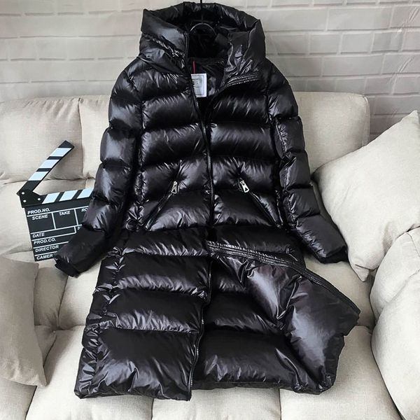 

winter jacket women down coat female thick 90% white duck down jacket womens long coats warm hooded clothes 2019, Black