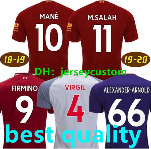 

2019 alah occer jer ey 19 20 home man m alah firmino virgil football hrit cami a futebol origi maillot de foot black goalkeeper