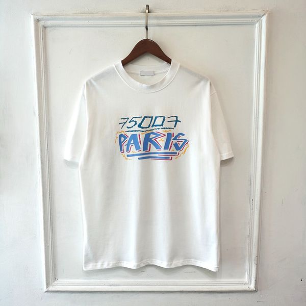 

европа весна лето стильный париж граффити кирпичи футболка мода мужчины женщины футболка повседневная уличная одежда хлопок тройник t01, White;black