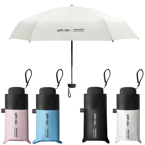 

anti-uv pocket mini umbrella rain women windproof durable 5 folding sun umbrellas portable sunscreen female parasol