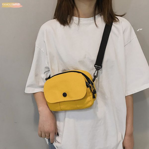 

women canvas messenger bag casual small shoulder bag zipper phone purses crossbody bags for teenager girls feminina bolsa plain ll