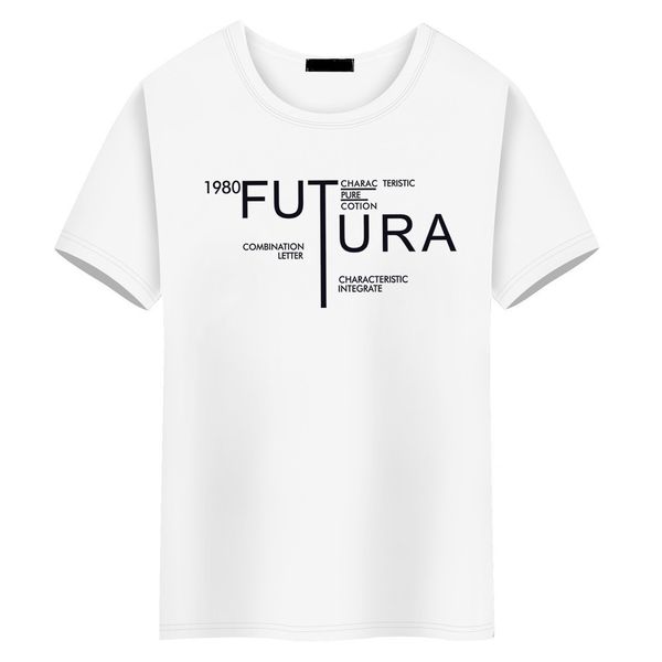 

men's t shirt custom short-sleeved t shirt men's large size foreign trade men's casual cotton shirt clothing, White;black