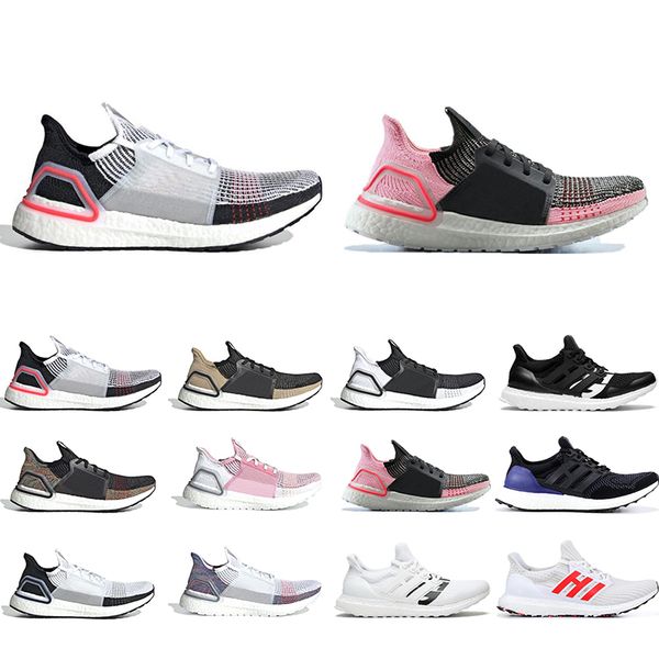 

fashion ultra boost ultraboost 19 running shoes for men women oreo refract true pink mens trainer breathable sports sneakers on sale, White;red