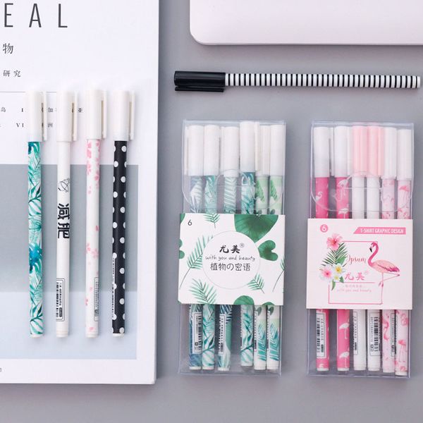 

flamingo pens school cactus pen chancellory gel pen kawaii school supplies cute stationery gel pens papelaria 040101