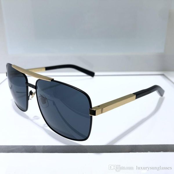 

new fashion luxury attitude sunglasses for men 0260 square full frame designer glasses uv protection gold plated frame come eyewear with box, White;black