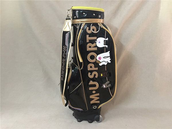 

brand new m.u sports golf bag black color m.u sports standard golf clubs bag waterproof with wheel ems ing