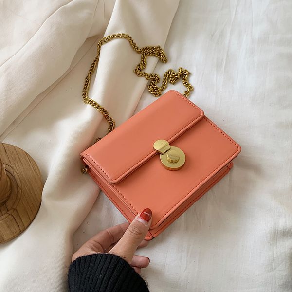 

mini chain pu leather crossbody bags for women 2020 solid color shoulder messenger handbags summer handbags and purses