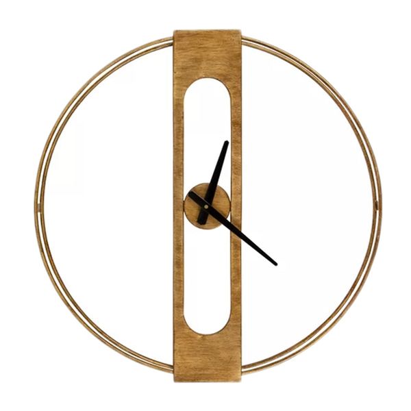 

round wall clock wrought iron american clock home living room modern silent wall