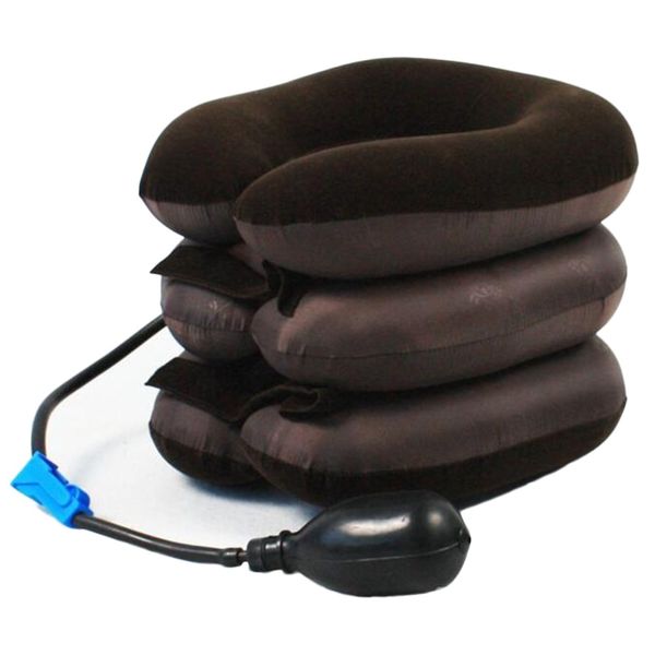 

inflatable neck cervical vertebra traction soft brace device unit for headache head back shoulder neck pain health care