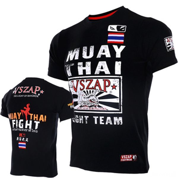 

vszap fitness short sleeve tshirt mma boxing jerseys fighting shirts muay thai mma homme gym boxing wear athletic & outdoor apparel fightwea, Black;red