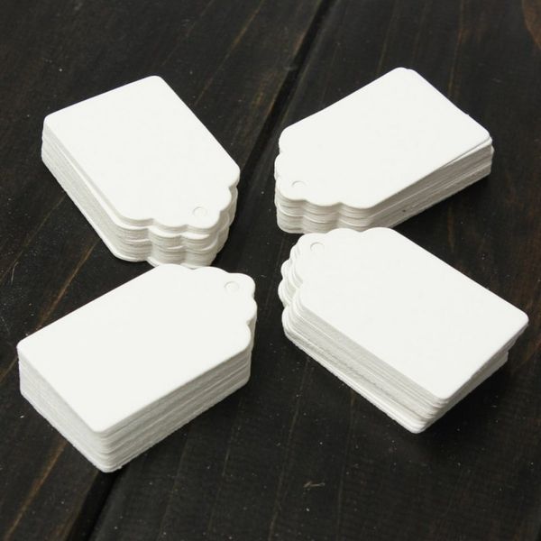 

wavy head kraft paper tag blank writable label message baking gift wrap festive party supplies