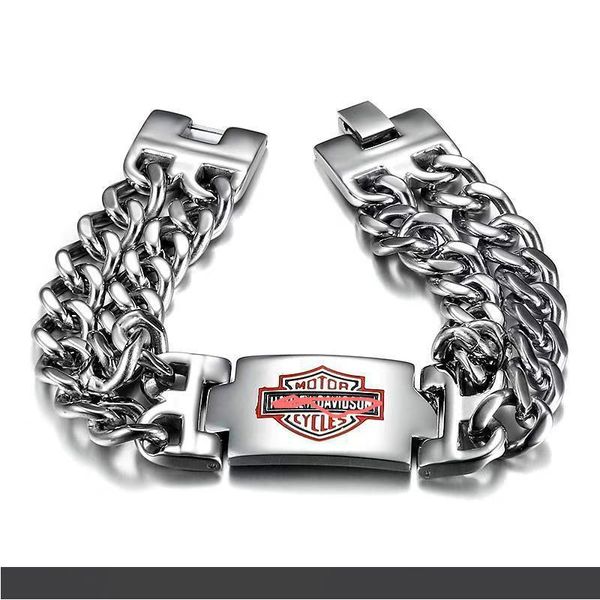

большой тяжелый браслет из нержавеющей стали motorcyle harley для мужчин.s ювелирные изделия, Golden;silver