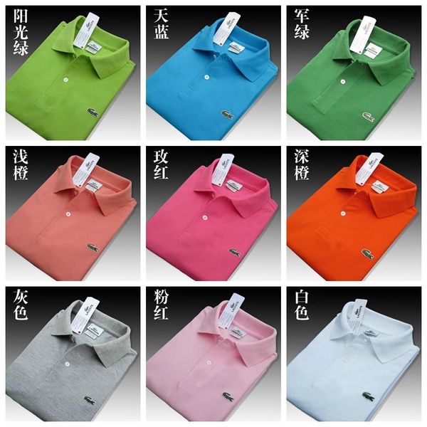 

высокое качество xs-4xl crocodiless поло рубашка мужчины твердые хлопок с коротким рукавом летние поло homme футболки мужские рубашки поло p, White;black