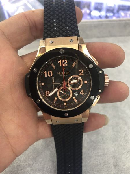 

Мягкий резиновый ремешок Спорт Мужские часы высокого качества керамический обод