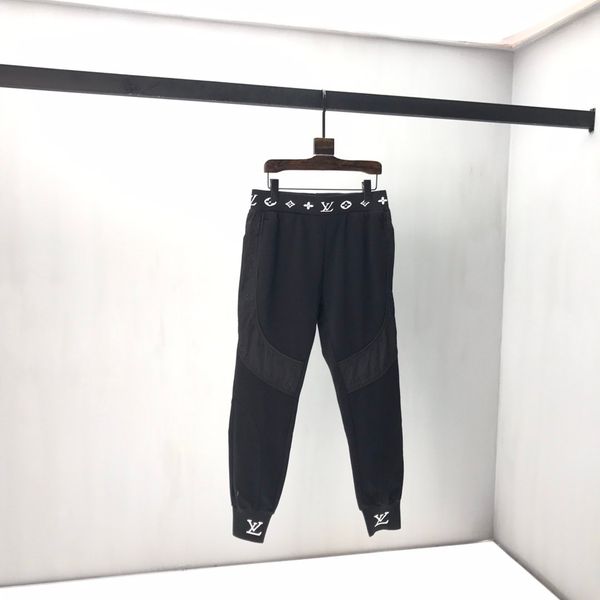 

2020 французская весна и осень талия шаблона печатных брюки мужских дизайнеров высокого качество свободного хлопок удобных лучевые смешанный, White;black