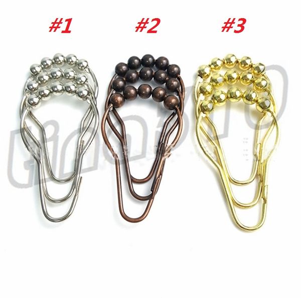12pcs Haken f/ür Vorhang H/ängen Clips Duschvorhangringe Silber
