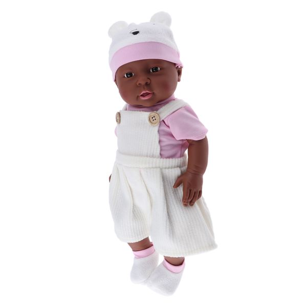 

детский день рождения рождественский подарок - lifelike полной винила 16inch reborn african american baby doll - tone black skin