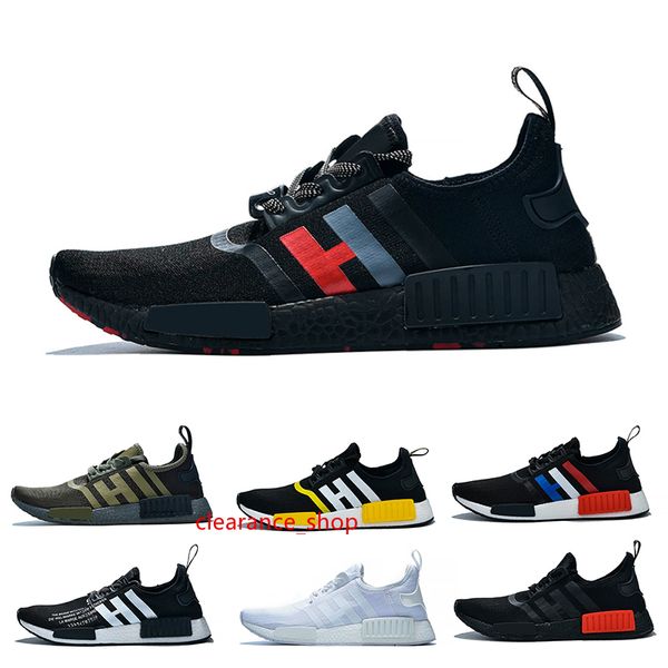 

quaity r1 elastic fabric mens women running shoes triple s black olive green yellow white classic colors trainers sports sneakers 36-47