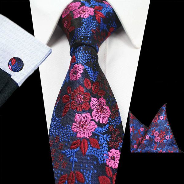 

fashion necktie groom gentleman tie set pocket square wedding party gifts tie for men gorgeous silk gravata slim arrow set, Blue;purple
